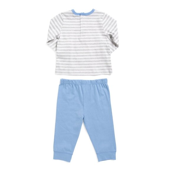 LITTLE ME Blue Infant Boys 2pc Firetruck Top And Joggers Set - Picture 2 of 2